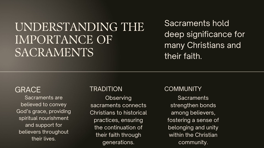 Why Do Many Christians Observe Sacraments?