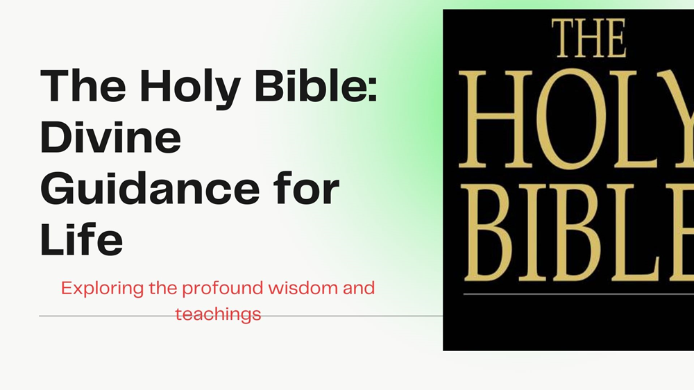 Christians Regard The Holy Bible As The Authoritative Word Of God.